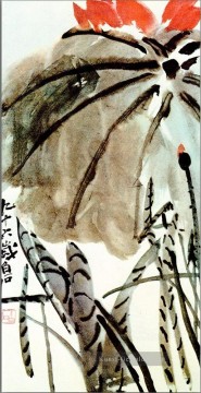  Lotus Kunst - Qi Baishi Lotus traditionellen Chinesischen